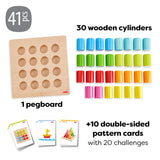 Colorful Towers Wooden Stacking Game